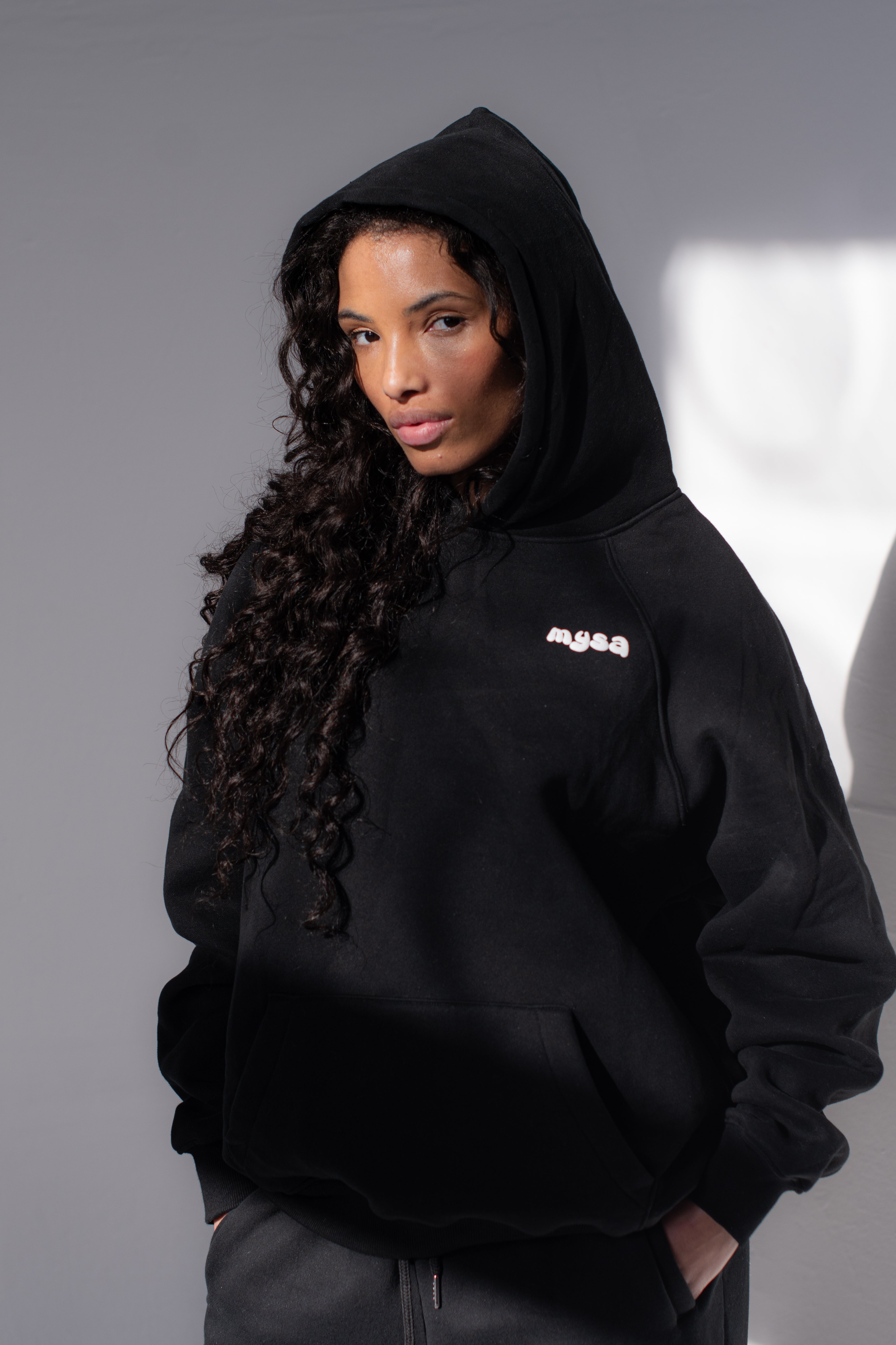 Puff Oversized Hoodie - Black