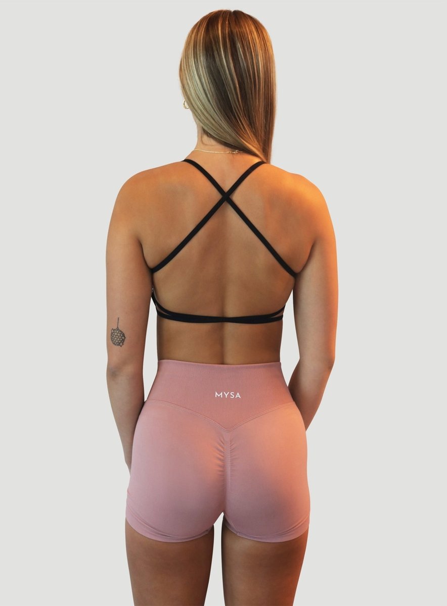 Black Pulse Backless Sports Bra - MYSA