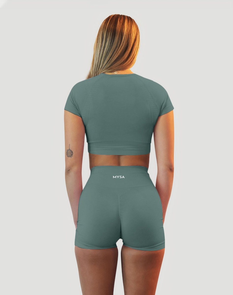 Green Motion SS Crop Top - MYSA