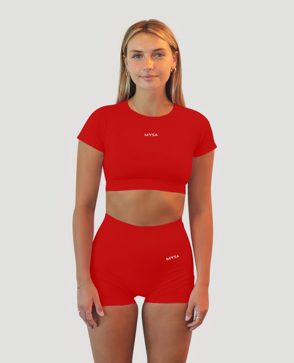 Red Motion SS Crop Top - MYSA